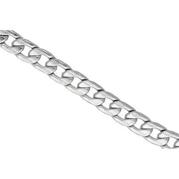 Řetízek Doria Řetízek plochá z oceli stříbrný (L: 600mm) A104