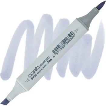 Lihová fixa COPIC Sketch oboustranná Brush & Chisel, BV20 Dull lavender