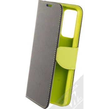 Pouzdro na mobilní telefon 1Mcz Fancy Book flipové pouzdro pro Samsung Galaxy A33 5G modrá limetkově zelená (blue lime)