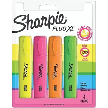 Zvýrazňovač SHARPIE zvýrazňovač Fluo XL, 4ks