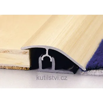 Podlahová lišta PRINZ Přechodový podlahový profil PT Master, š. 47mm, podlaha 7-17,5mm, výškový rozdíl 0-17,5mm, doprodej Varianta: 270cm, buk