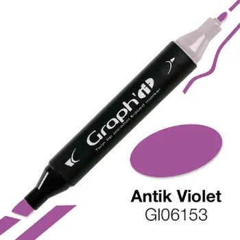 Lihová fixa GRAPH'IT oboustranná Fine & Chisel, Antik Violet