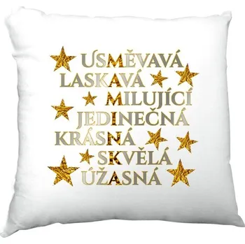 Polštář Polštář saténový s potiskem Maminka skrytý nápis-polštář