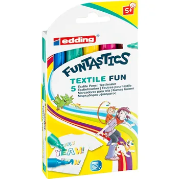 Sada EDDING FUNTASTICS na textil, 5ks