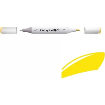 Lihová fixa GRAPH'IT oboustranná Brush & Chisel, Mimosa