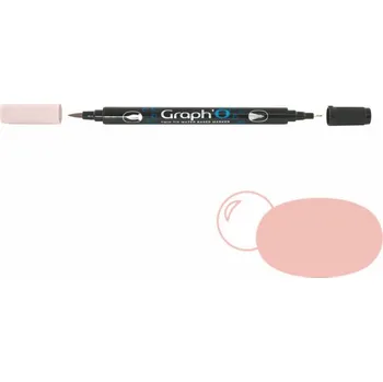 GRAPH'IT Akvarelová fixa GRAPH'O oboustranná Brush & Fine, Pale Rose