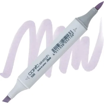 Lihová fixa COPIC Sketch oboustranná Brush & Chisel, V20 Wisteria