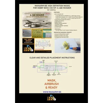 Plastikový model 1ManArmy 1/32 A-26B INVADER Airbrush paint mask