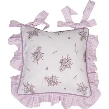 Povlak na polštářek Bavlněný povlak na podsedák s volánky Lavander Garden - 40*40 cm