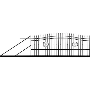 Plot Posuvná brána Agat levá 4m/1,4-1,6m