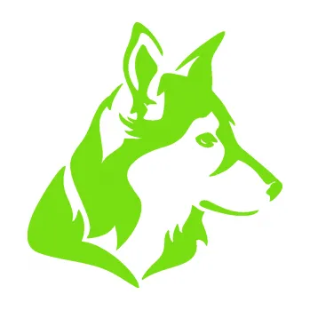 Polep vozidla Pes 165 pravá (04 - zelená kawasaki) SAMOLEPKA NA AUTO, NÁLEPKA, FÓLIE, POLEP, TUNING, VLASTNÍ TEXT, TISK, AUTOSAMOLEPKY.cz, POLEPY, OBRÁZEK, LOGO, 3D STICKERS