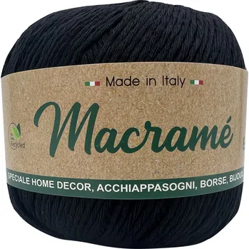 Příze Šňůrková příze Macrame černá | Eshop, vlny, příze a další příslušenství | Propleta.cz