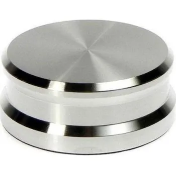 Příslušenství pro gramofon tonar Record Weight Silver (Stabilizační středové závaží pro gramofonové přístroje, hmotnost: 760 gramů, průměr: 78 mm, výška: 25 mm)