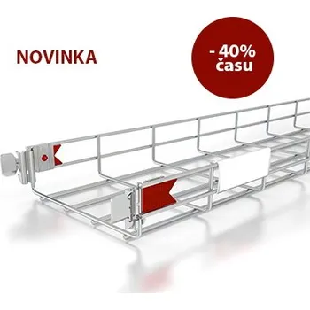 kabelová chránička Žlab drátěný RAPID click s integrovanou spojkou 150x60, 2m, GZ HL CVFL60.150-2