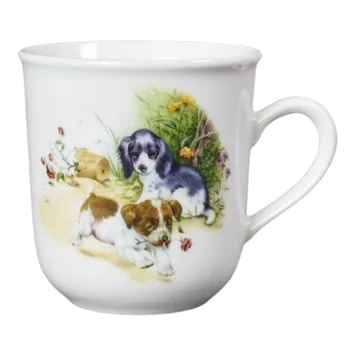 Porcelánový dětský hrneček Štěňátka - 170 ml