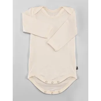 Bambusové body dlouhý rukáv - smetanové, Duomamas Velikost: 62