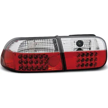 Zadní světlomet TUNING-TEC Zadní světla Honda Civic 91-95 2/4dv. - krystal/červené LED