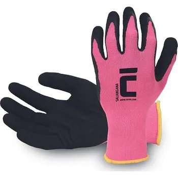 Pracovní rukavice Povrstvené pracovní rukavice SALANGANA, růžové 0108026425
