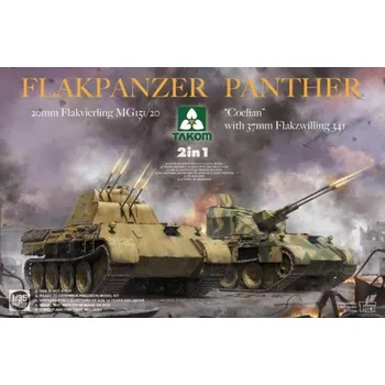 Plastikový model Takom 1/35 German Flakpanzer Flakpanzer Panther 2 in 1 SPAAG