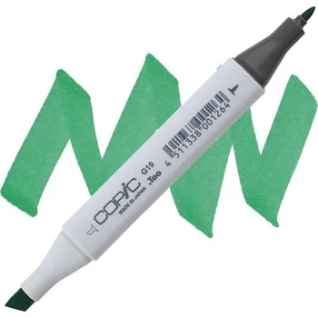 Lihová fixa COPIC Classic oboustranná Fine & Chisel, G19 Bright parrot green