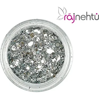 Zdobení na nehty - mix stříbrný 1ks