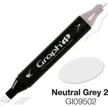 Lihová fixa GRAPH'IT oboustranná Fine & Chisel, Neutral Grey 2