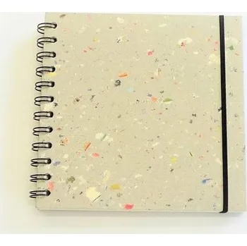 Skicář recyklovaný 17x17cm, 50 béžových listů