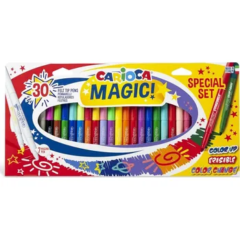 Fixy CARIOCA Magic, 30ks Erasable + Color Change + Color Up
