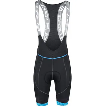 Cyklistické kalhoty kraťasy F FAME se šráky a vložkou, černo-modré XS