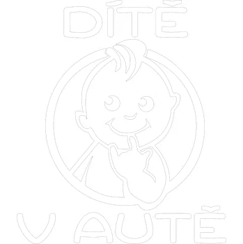 Samolepicí dekorace na vozidlo Dítě v autě kluk samolepka na auto Červená Velikost A