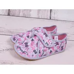 Bačkůrky capáčky BAREFOOT EF 394 PRINCESS šedorůžové velikost: 33