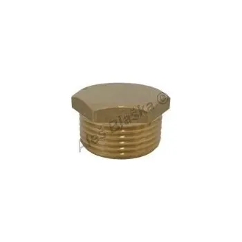 Fitinka Zátka (šestihran) mosazná (vnější závit) - MOSAZ záslepka - 2" A023