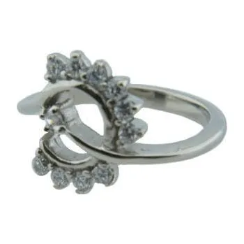 Prsten Doria Prsten z oceli stříbrný s kamínky M026 Velikosť: 51 / 52