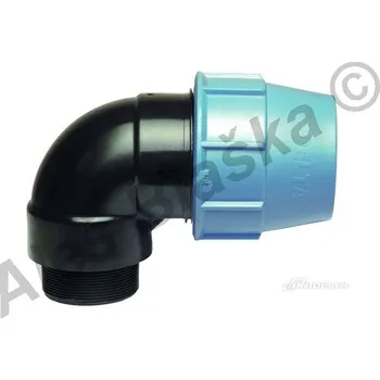 Fitinka UNIDELTA S.p.A. - Itálie | PE (PP-S) spojka koleno 90° s vnějším závitem na polyetylénové trubky (polyš) (svěrné plastové) - 40x6/4" UNI1008