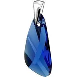 Stříbrný přívěsek Wing 23mm Capri Blue se Swarovski® Crystals LSW168P