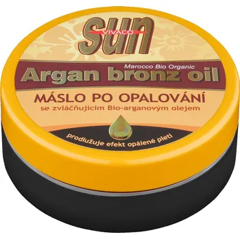 Přípravek po opalování Vivaco Sun Argan Bronz Oil zvláčňující tělové máslo po opalování s arganovým olejem 200 ml