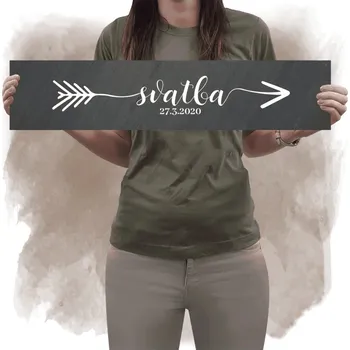 Svatební dekorace Kamenná směrovka SVATBA