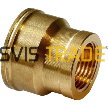 Instalatérský materiál Masivní nátrubek redukovaný mosazný TOP (hrdlo, mufna) - MOSAZ - 1"x3/4" 240