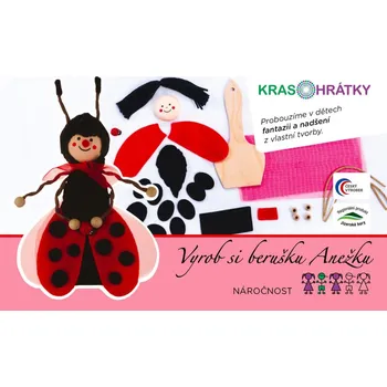 kreativní sada Krasohrátky Kreativní sada Beruška Anežka (Nádherná sada pro kreativní tvoření pro holky z filcu od české výtvarnice Pavly Petrnouškové. Vyrobte si vlastní berušku nebo broučka. Vhodné pro děti od 7 let.)