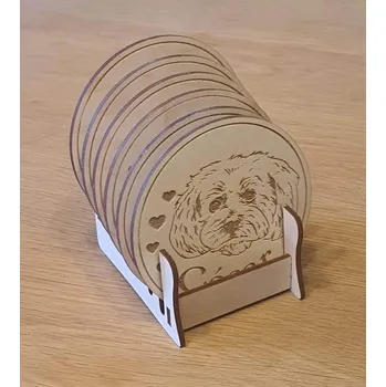 Podtácek Podtácky se stojánkem Maltezáček s vlastním jménem 6 ks