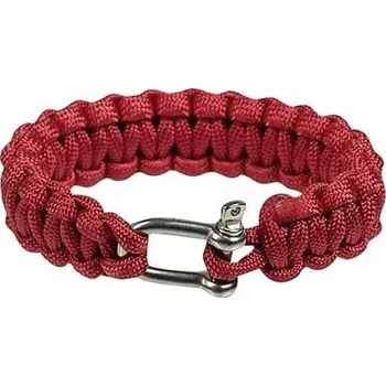 Náramek paracord červený Miltec kovová spona 16370310 Velikost: L (obvod zápěstí max 23 cm)