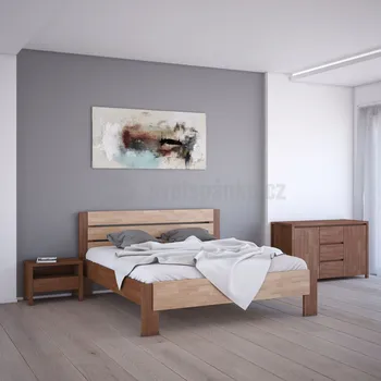 Postel Dřevěná postel DONATO z bukového, jasanového nebo dubového masivu výrobce světspánku.cz. Dostupná ve všech rozměrech, včetně atypických. 200x140, olej Ořech, jádrový buk