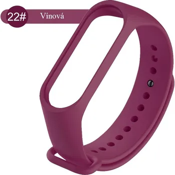 Příslušenství k fitness náramku Mi Band 3/4 silikonový náramek Barva: Vínová, Typ: 22