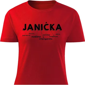 Dámské tričko Dámské tričko Janička Barva: Červená, Velikost: L
