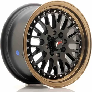 Alu kolo JR Wheels JR10 15x7 ET30 4x100/108 Matt Black w/Bronze Lip