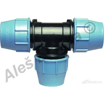 Fitinka UNIDELTA S.p.A. - Itálie | PE (PP-S) spojka T-kus na polyetylénové trubky (polyš) (svěrný plastový) - 63 UNI1005