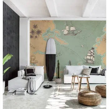 Tapeta Coloray Fototapeta Mapa pokladu Samolepící Fototapeta Vliesová 250 x 250 cm coloraydecor-f-ss-695053861