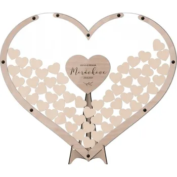 Svatební dekorace Plexi srdce na vhazování JUDIT