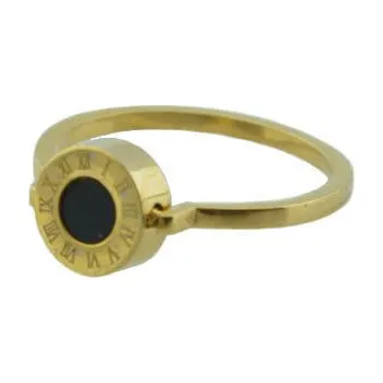 Prsten Doria Prsten z oceli zlatý M098 Velikosť: 57