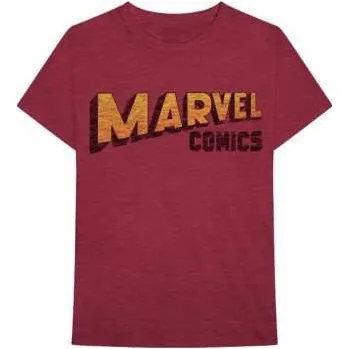 Merch Marvel Comics: Tričko Warped Logo Marvel Comics L
